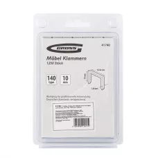 Скобы GROSS, 10 мм, для мебельного степлера, усиленные, тип 140, 1250 шт. 41740