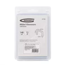 Скобы GROSS, 12 мм, для мебельного степлера, усиленные, тип 140, 1250 шт. 41742
