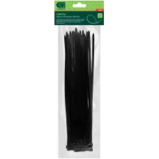 Хомуты, 400 х 8 мм, пластиковые, черные, 50 шт Сибртех
