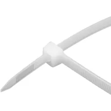 Хомуты, 400 х 8 мм, пластиковые, белые, 50 шт Сибртех