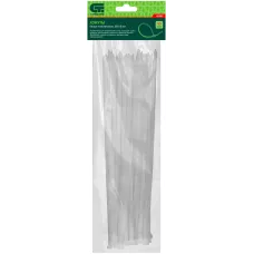 Хомуты, 400 х 8 мм, пластиковые, белые, 50 шт Сибртех