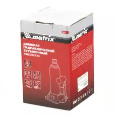 Домкрат гидравлический бутылочный, 3 т, h подъема 178-343 мм MATRIX 50762