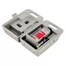 Домкрат гидравлический бутылочный, 5 т, h подъема 197-382 мм, в пластиковом кейсе MATRIX 50776