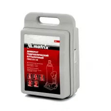 Домкрат гидравлический бутылочный, 6 т, h подъема 216-413 мм, в пластиковом кейсе MATRIX 50777