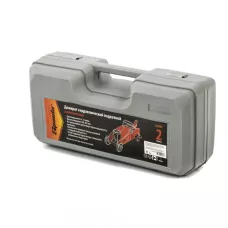 Домкрат гидравлический подкатной, 2 т, h подъема 140–285 мм, в пласт. кейсе, compact SPARTA 510084