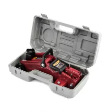 Домкрат гидравлический подкатной, 2 т, h подъема 140–285 мм, в пласт. кейсе, compact SPARTA 510084