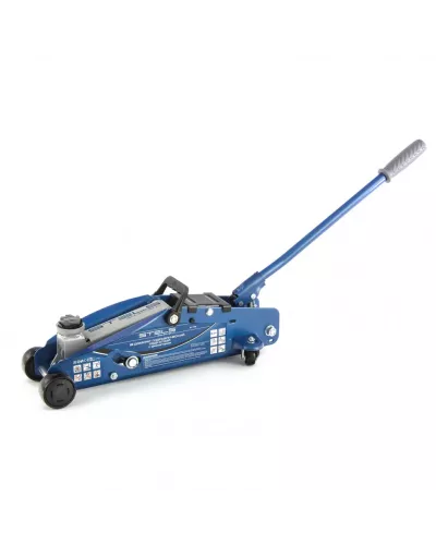 Домкрат гидравлический подкатной 2.5 т, с фиксатором, Safety Pin, 140-385 мм Stels