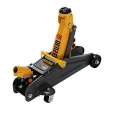 Домкрат гидравлический DENZEL подкатной с фиксатором, 2 т, 130-330 мм