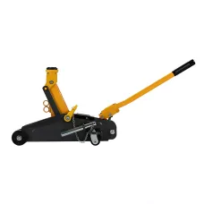 Домкрат гидравлический DENZEL подкатной с фиксатором, 2 т, 130-330 мм