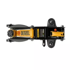 Домкрат гидравлический DENZEL подкатной с фиксатором, 2 т, 130-330 мм