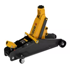 Домкрат гидравлический DENZEL подкатной с фиксатором, 2,8 т, 135-385 мм