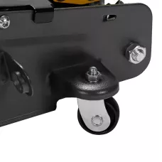 Домкрат гидравлический DENZEL подкатной с фиксатором, 2,8 т, 135-385 мм, в кейсе