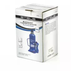 Домкрат гидравлический бутылочный, 16 т, h подъема 227-457 мм Stels