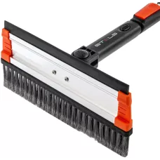 Щетка-сметка для снега со скребком и водосгоном, телескопическая, поворотная голова Stels