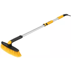 Щетка-сметка со скребком DENZEL телескоп, поворотная голова, 750-1120 мм