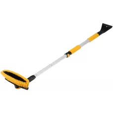 Щетка-сметка со скребком DENZEL телескоп, поворотная голова, 750-1120 мм