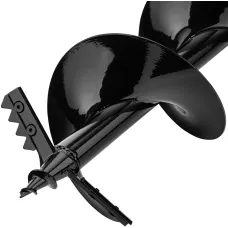 Шнек для грунта DENZEL ER-200, диаметр 200 мм, длина 800 мм,соединение 20 мм, съемный нож