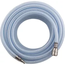 Шланг пневматический ПВХ, 10 x 16 мм, 18 бар, армированный, прозрачный, быстросъемное соединение, 15 м Stels