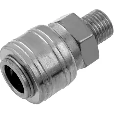 Муфта универсальная быстросъемная ("мама"), 1/4, внешняя резьба, 2 шт, Stels