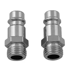 Ниппель универсальный быстросъемный ("папа"), 1/4, внешняя резьба, 2 шт, Stels