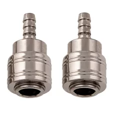 Муфта универсальная быстросъемная ("мама"), 3/8, со штуцером "елка" под шланг 6 мм, 2 шт, Stels