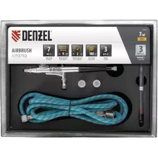 Аэрограф с верхним бачком DENZEL AB1, 0.2/0.3/0.5 мм, 7 мл, 9 л/мин