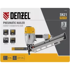 Нейлер пневматический DENZEL PN2190 для гвоздей SN21 от 50 до 90 мм