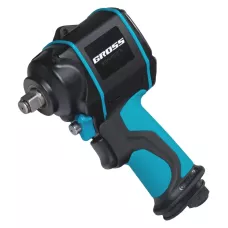 Гайковёрт пневматический ударный GROSS G985, 1/2", Twin Hammer, 610 Нм, 9000 об/мин, композитный 57440