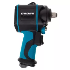 Гайковёрт пневматический ударный GROSS G985, 1/2", Twin Hammer, 610 Нм, 9000 об/мин, композитный 57440