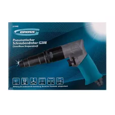 Шуруповерт пневматический GROSS G208, 1/4", 17Нм, 700 об/мин 57448