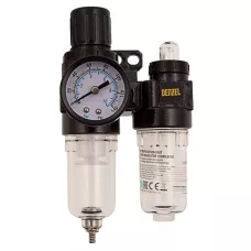 Блок подготовки воздуха регулятор-фильтр-лубрикатор DENZEL FLR1500, 10 бар, 1500 л/мин, 1/4