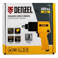 Пневмогайковерт ударный DENZEL IW680, 1/2, 7000 об/мин, 680 Нм