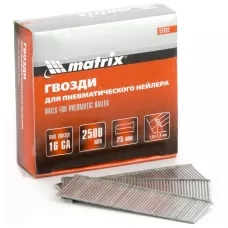 Гвозди для пневматического нейлера 16GA, длина 25 мм MATRIX 57603