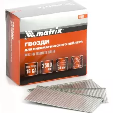 Гвозди для пневматического нейлера 16GA, длина 38 мм MATRIX 57609