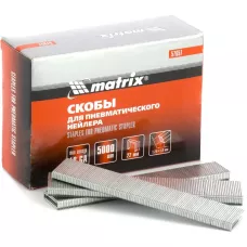 Скобы для степлера 18GA, 1,25 х 1 мм длина 22 мм MATRIX 57657