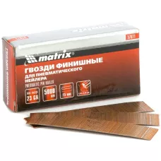 Гвозди финишные 23GA для нейлера D 0,64 мм, длина 15 мм MATRIX 57671