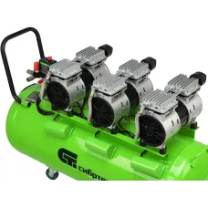 Компрессор безмаслянный малошумный МБ 2250/100, 2250 Вт, 100л, 400 л/мин// Сибртех