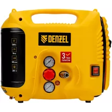 Компрессор воздушный DENZEL L1300, 10 бар, 1,3 кВт 180 л/мин 5 л, с набором аксессуаров