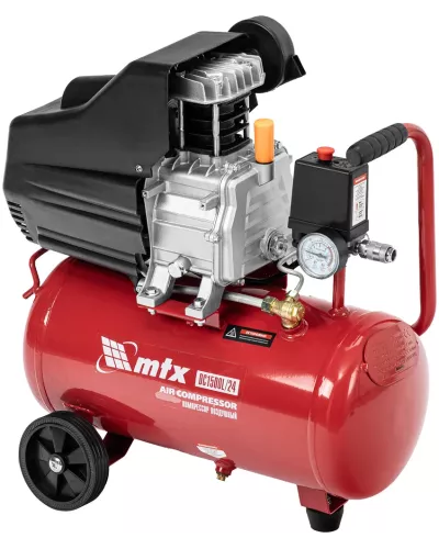 Компрессор воздушный DC1500L/24, 1,5 кВт, 24 л, 210 л/мин MTX