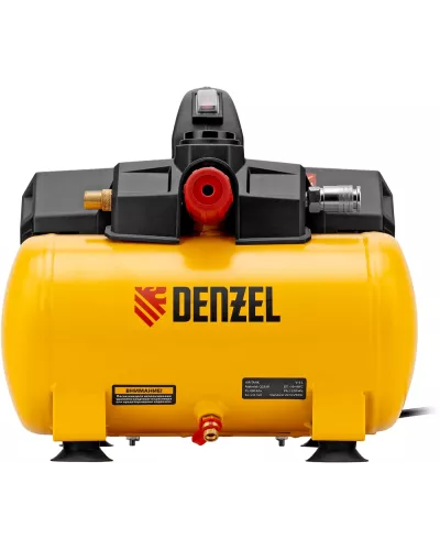 Компрессор  DLS750/6 безмасляный малошумный 750 Вт, 140 л/мин,ресивер 6 л Denzel