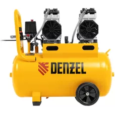 Компрессор безмасляный, малошумный DENZEL DLS 1500/50, 1500 ВТ, 2x750, 50 л, 260 л/мин