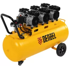 Компрессор безмасляный, малошумный DENZEL DLS 1800/100,1800 Вт, 3x600, 100 л, 345 л/мин