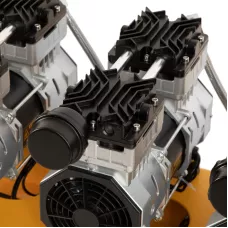 Компрессор безмасляный, малошумный DENZEL DLS 2250/100, 2250 Вт, 3x750, 100 л, 410 л/мин блок управления/ Denzel