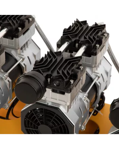 Компрессор безмасляный, малошумный  DLS 2250/100, 2250 Вт, 3x750, 100 л, 410 л/мин блок управления/ Denzel