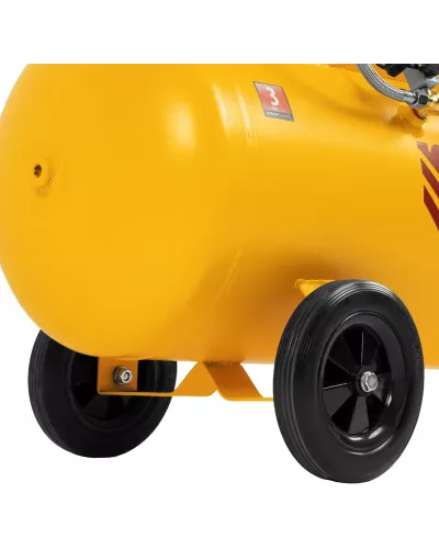 Компрессор безмасляный, малошумный DLS 3300/100, 3300 Вт,3x1100, 100 л, 570 л/мин ,блок управления// Denzel