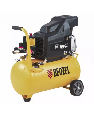 Компрессор воздушный DK1500/24, Х-PRO 1.5 кВт, 230 л/мин, 24 л Denzel