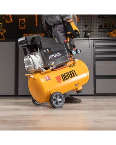 Компрессор воздушный DK1500/24, Х-PRO 1.5 кВт, 230 л/мин, 24 л Denzel