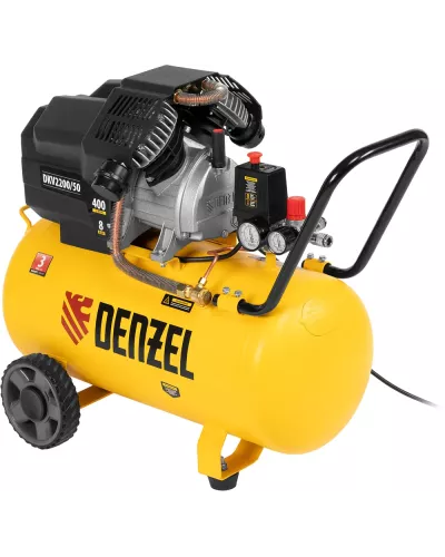 Компрессор воздушный DKV2200/50, Х-PRO 2.2 кВт, 400 л/мин, 50 л Denzel