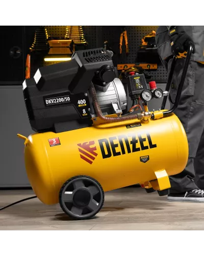 Компрессор воздушный DKV2200/50, Х-PRO 2.2 кВт, 400 л/мин, 50 л Denzel