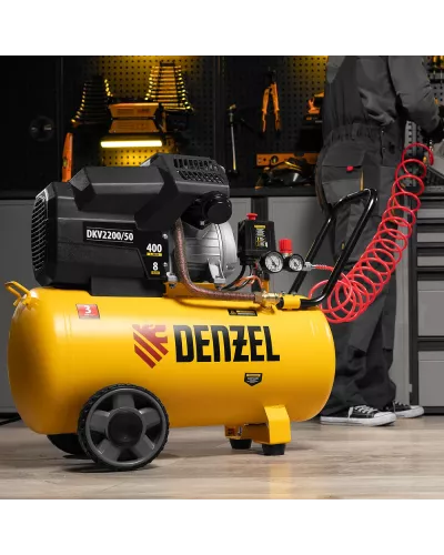Компрессор воздушный DKV2200/50, Х-PRO 2.2 кВт, 400 л/мин, 50 л Denzel